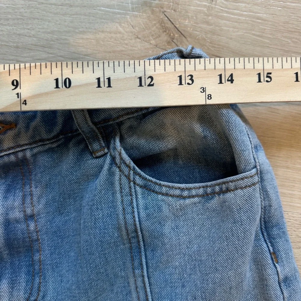 Chelsea & Violet Girls Wide Leg Cargo Jeans Light Wash Streetwear Baggy Skater